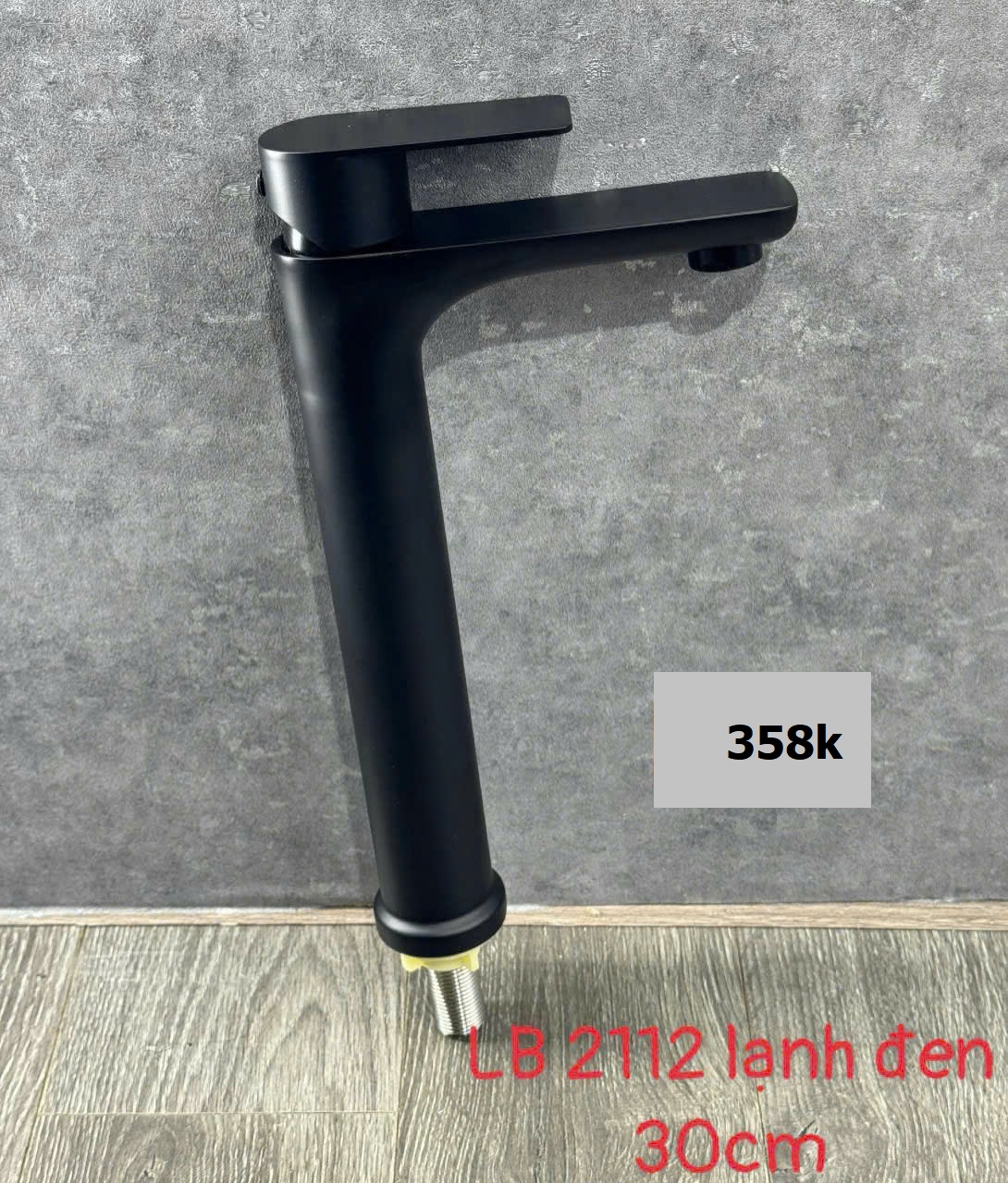 Vòi lavabo Lạnh sơn đen 2112