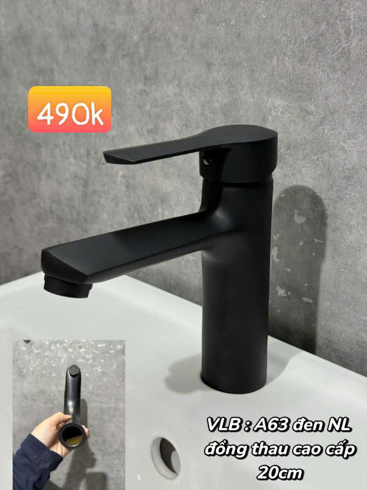 Vòi chén nóng lạnh đen A63