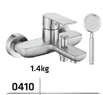 Củ sen tắm nóng lạnh inox 304 mờ 0410