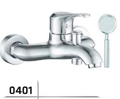 Bộ sen nóng lạnh củ tay cầm inox 304 mờ 0401