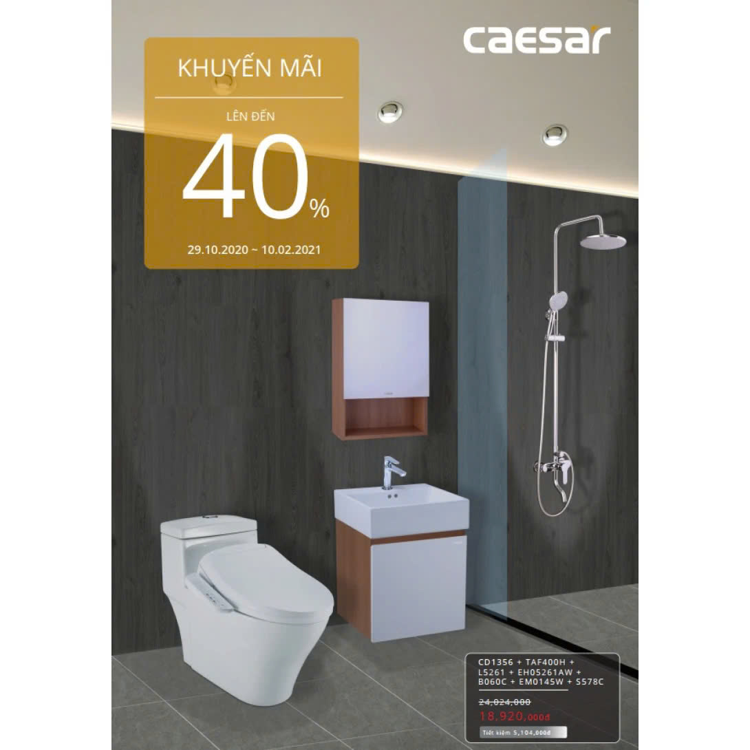 Combo Caesar 1 Trọn Bộ CD1356 + TAF400H + LF5261 + EH05261AW + B060C + EM0145W + S578C