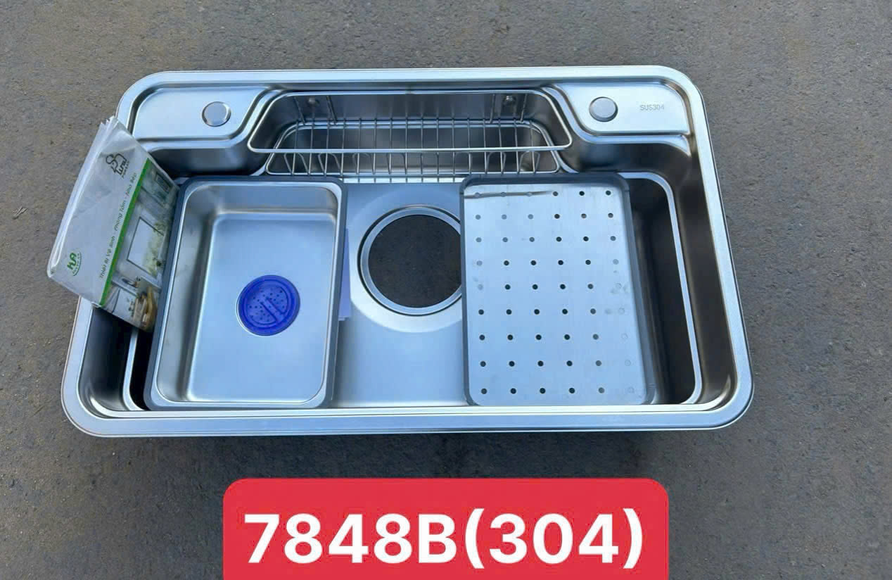 Chậu chén 7848B inox 304 dày 1mm