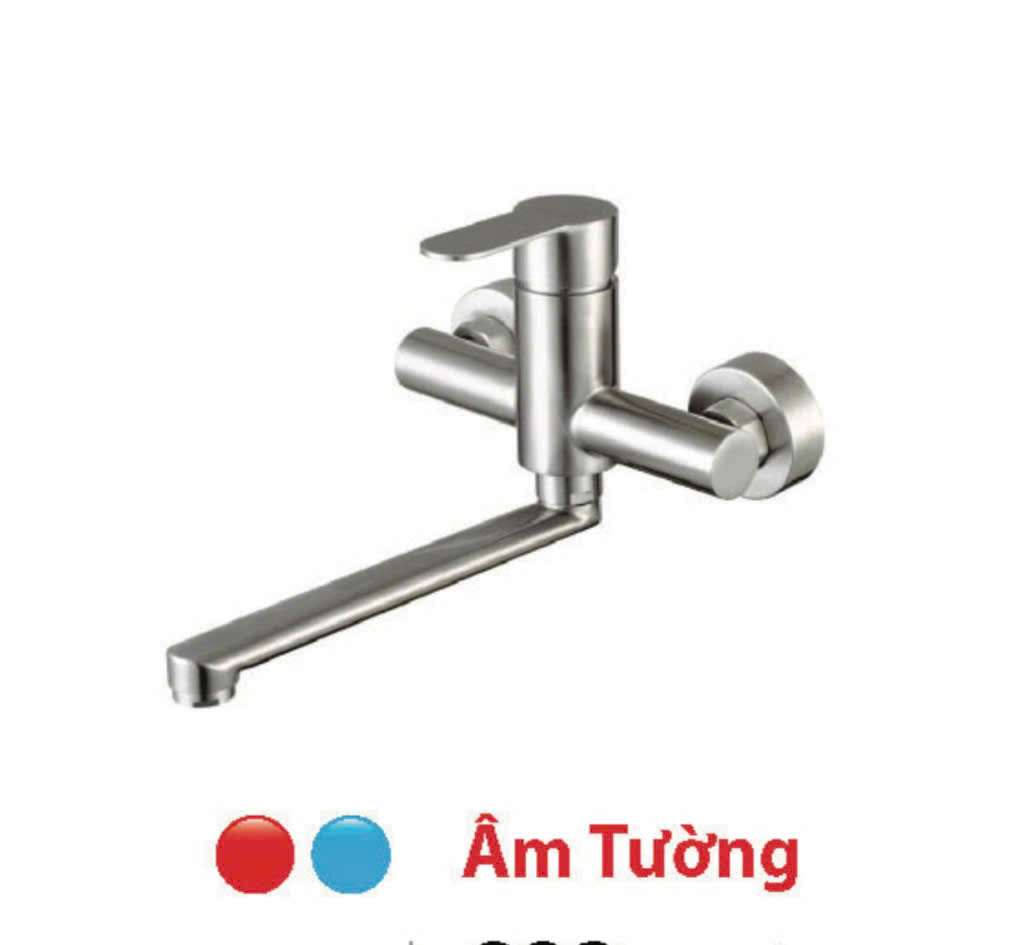 Vòi chén nóng lạnh âm tường inox 304 0131