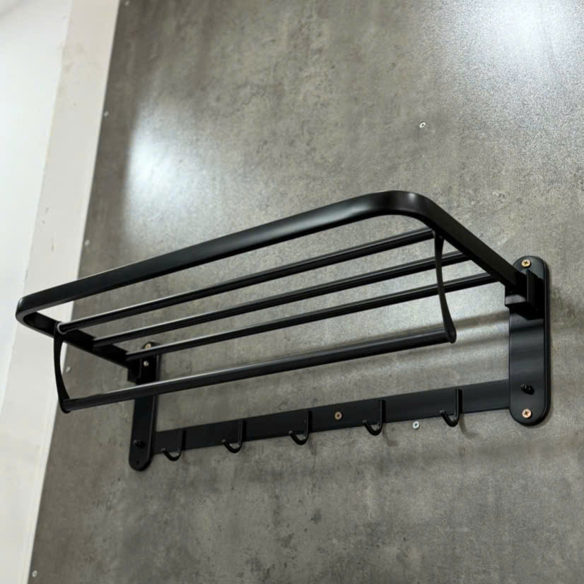 Máng khăn inox 2 màu: xám hoặc đen