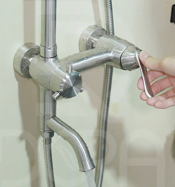 Sen cây inox nóng lạnh 304 tròn inox mờ mã S101
