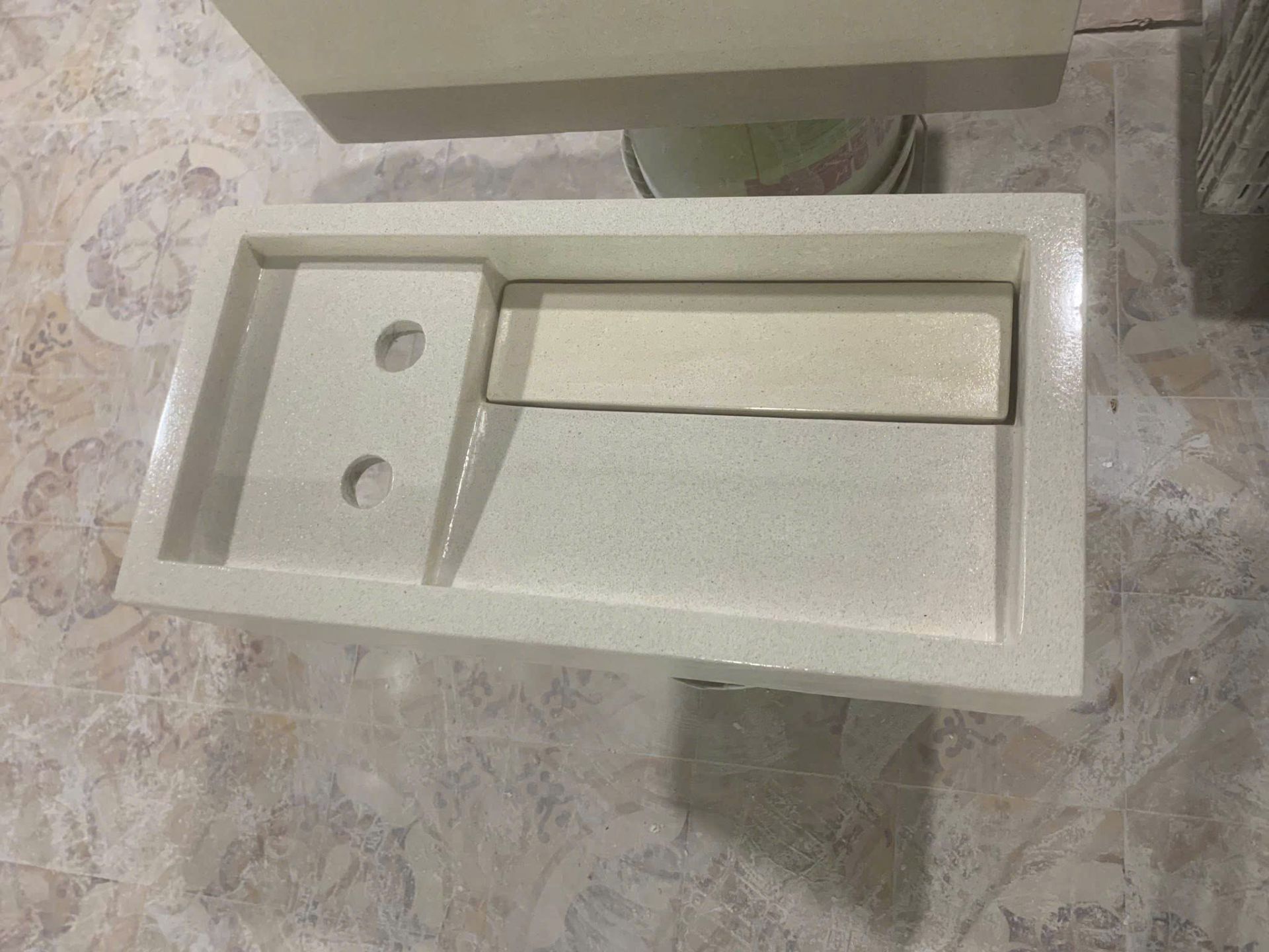 Bàn đá lavabo bê tông đá mài terrazzo 10